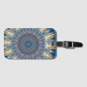 Blue Chakra Kaleidoscope Thunder_Cove Bagagelabel (Voorkant (horizontaal))