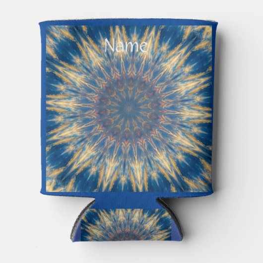 Blue Chakra Kaleidoscope Thunder_Cove Blikjeskoeler (Voorkant)