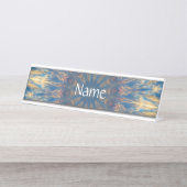 Blue Chakra Kaleidoscope Thunder_Cove Bureau Naambordje (Voorkant)