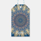 Blue Chakra Kaleidoscope Thunder_Cove Cadeaulabel (Voorkant)