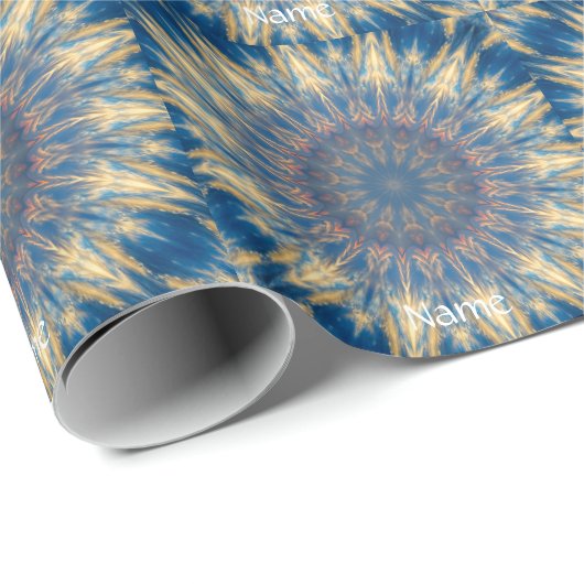 Blue Chakra Kaleidoscope Thunder_Cove Cadeaupapier (Rol Hoek)