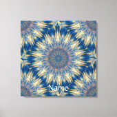 Blue Chakra Kaleidoscope Thunder_Cove Canvas Afdruk (Voorkant)