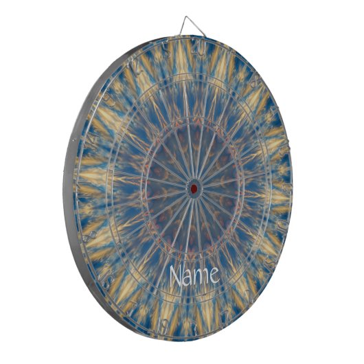 Blue Chakra Kaleidoscope Thunder_Cove Dartbord (Voorkant Links)