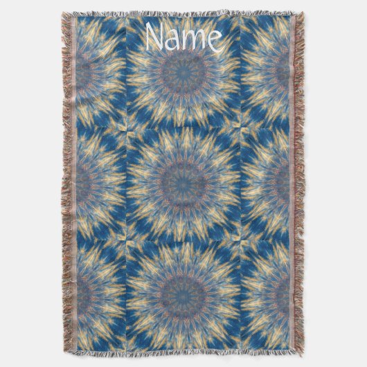 Blue Chakra Kaleidoscope Thunder_Cove Deken (Voorkant Verticaal)