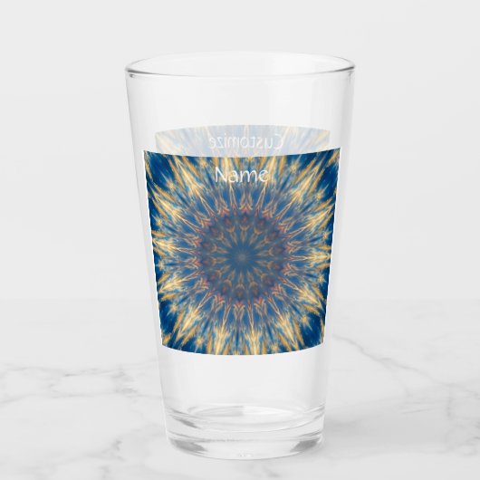 Blue Chakra Kaleidoscope Thunder_Cove Glas (Voorkant)