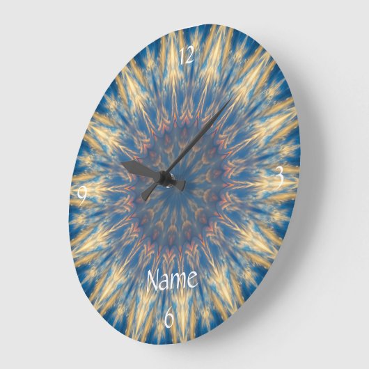 Blue Chakra Kaleidoscope Thunder_Cove Grote Klok (Hoek)
