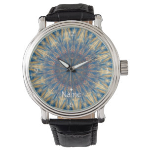 Blue Chakra Kaleidoscope Thunder_Cove Horloge