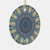 Blue Chakra Kaleidoscope Thunder_Cove Keramisch Ornament (Rechts)