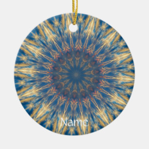 Blue Chakra Kaleidoscope Thunder_Cove Keramisch Ornament