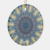 Blue Chakra Kaleidoscope Thunder_Cove Keramisch Ornament (Links)
