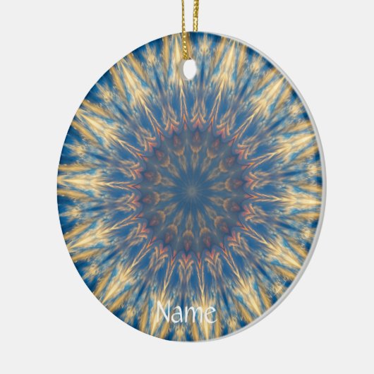 Blue Chakra Kaleidoscope Thunder_Cove Keramisch Ornament (Links)