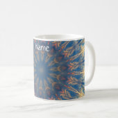 Blue Chakra Kaleidoscope Thunder_Cove Koffiemok (Voorkant rechts)