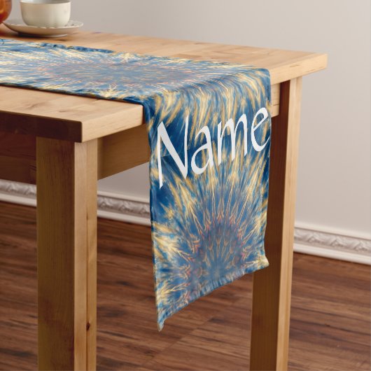 Blue Chakra Kaleidoscope Thunder_Cove Korte Tafelloper (Voorbeeld)