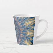 Blue Chakra Kaleidoscope Thunder_Cove Latte Mok (Rechts)