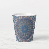 Blue Chakra Kaleidoscope Thunder_Cove Latte Mok (Voorkant)