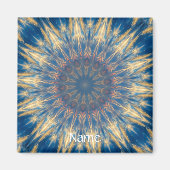 Blue Chakra Kaleidoscope Thunder_Cove Magneet (Voorkant)