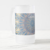 Blue Chakra Kaleidoscope Thunder_Cove Matglas Bierpul (Voorkant links)