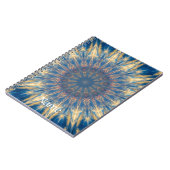 Blue Chakra Kaleidoscope Thunder_Cove Notitieboek (Linkerzijde)
