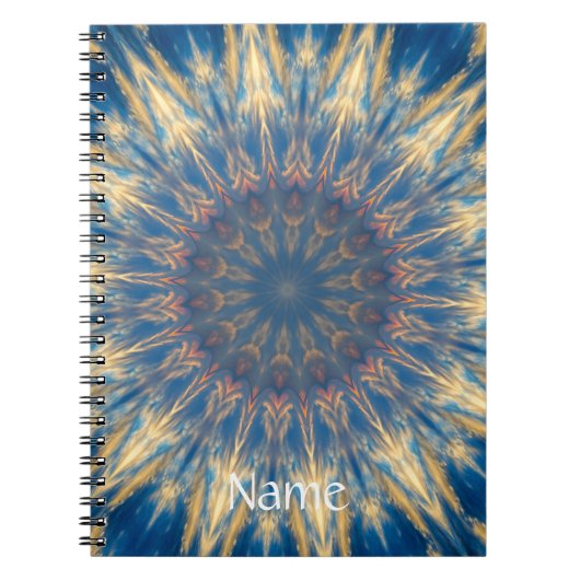 Blue Chakra Kaleidoscope Thunder_Cove Notitieboek (Voorkant)