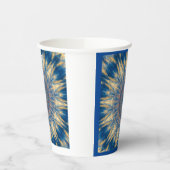 Blue Chakra Kaleidoscope Thunder_Cove Papieren Bekers (Links)