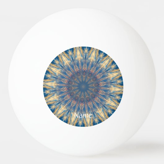 Blue Chakra Kaleidoscope Thunder_Cove Pingpongbal (Voorkant)