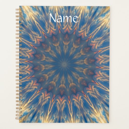 Blue Chakra Kaleidoscope Thunder_Cove Planner (Voorkant)
