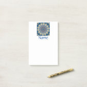 Blue Chakra Kaleidoscope Thunder_Cove Post-it® Notes (Op bureau)