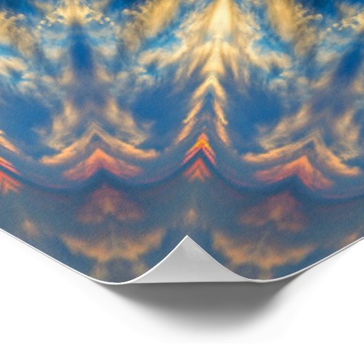 Blue Chakra Kaleidoscope Thunder_Cove Poster (Hoek)