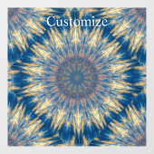 Blue Chakra Kaleidoscope Thunder_Cove Raamsticker (Vel)
