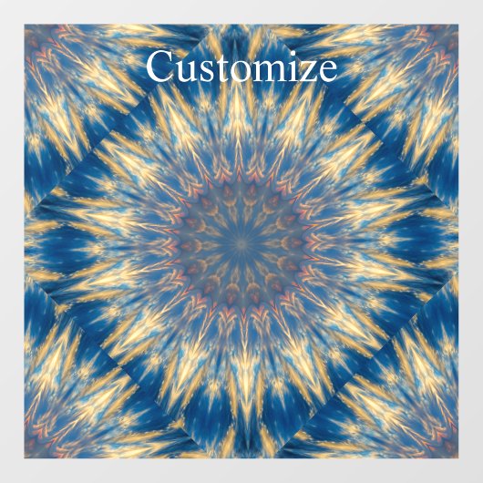 Blue Chakra Kaleidoscope Thunder_Cove Raamsticker (Vel)