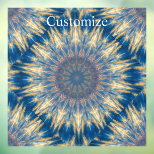 Blue Chakra Kaleidoscope Thunder_Cove Raamsticker