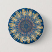 Blue Chakra Kaleidoscope Thunder_Cove Ronde Button 5,7 Cm (Voorkant)