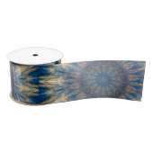 Blue Chakra Kaleidoscope Thunder_Cove Satijnen Lint (Spoel)