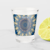 Blue Chakra Kaleidoscope Thunder_Cove Shot Glas (Voorkant)
