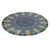 Blue Chakra Kaleidoscope Thunder_Cove Snijplank (Hoek)
