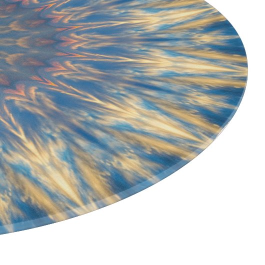 Blue Chakra Kaleidoscope Thunder_Cove Snijplank (Hoek)