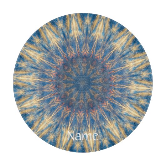 Blue Chakra Kaleidoscope Thunder_Cove Snijplank (Voorkant)