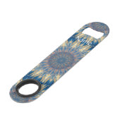 Blue Chakra Kaleidoscope Thunder_Cove Speed Flessenopener (Voorkant Gekanteld)