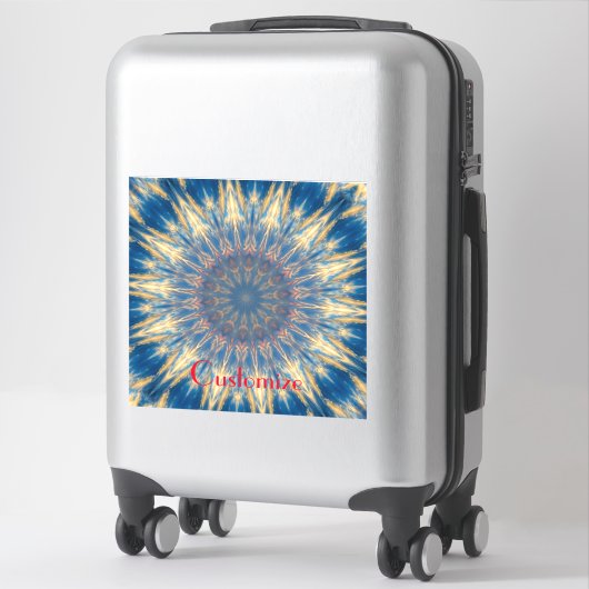 Blue Chakra Kaleidoscope Thunder_Cove Sticker (Koffer)