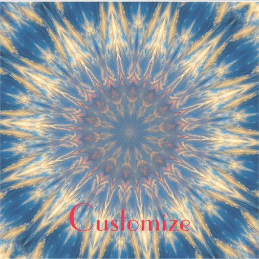 Blue Chakra Kaleidoscope Thunder_Cove Sticker (Voorkant)
