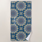 Blue Chakra Kaleidoscope Thunder_Cove Strandlaken (Voorkant)