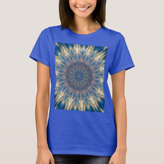 Blue Chakra Kaleidoscope Thunder_Cove T-shirt (Voorkant)