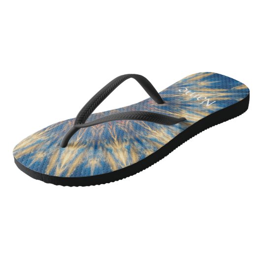 Blue Chakra Kaleidoscope Thunder_Cove Teenslippers (Schuin)
