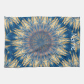 Blue Chakra Kaleidoscope Thunder_Cove Theedoek (Horizontaal)