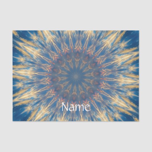 Blue Chakra Kaleidoscope Thunder_Cove Tissuepapier (Voorkant)