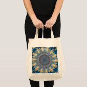 Blue Chakra Kaleidoscope Thunder_Cove Tote Bag (Voorkant (product))