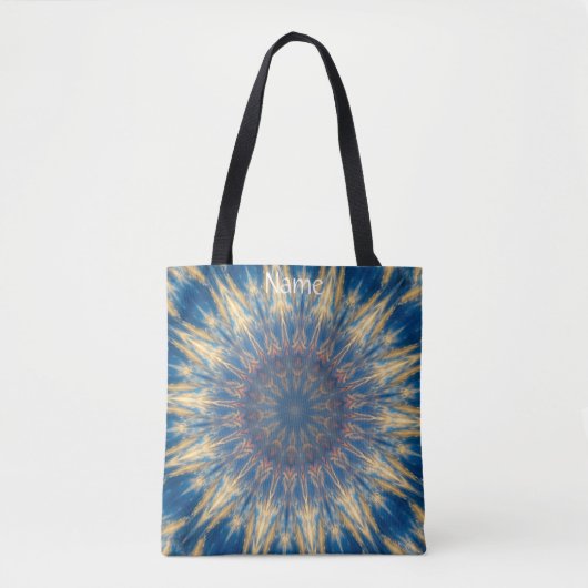 Blue Chakra Kaleidoscope Thunder_Cove Tote Bag (Voorkant)