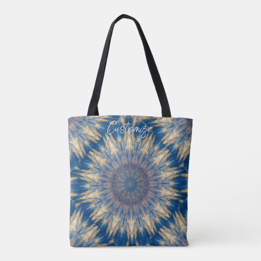 Blue Chakra Kaleidoscope Thunder_Cove Tote Bag (Achterkant)
