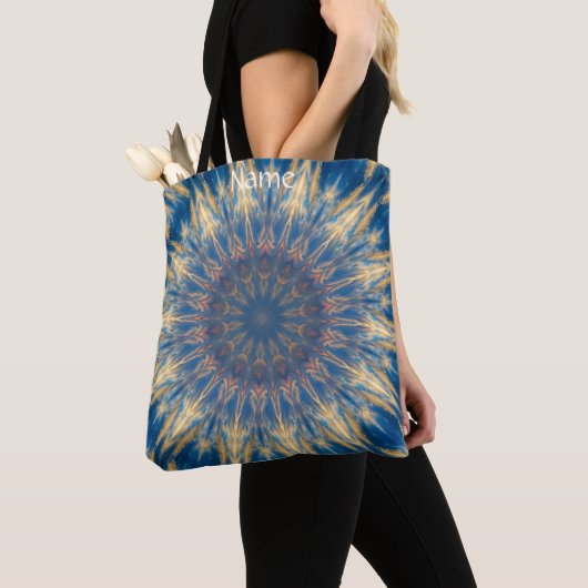 Blue Chakra Kaleidoscope Thunder_Cove Tote Bag (Dichtbij)