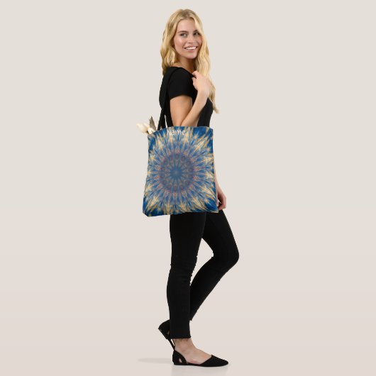 Blue Chakra Kaleidoscope Thunder_Cove Tote Bag (Op model)